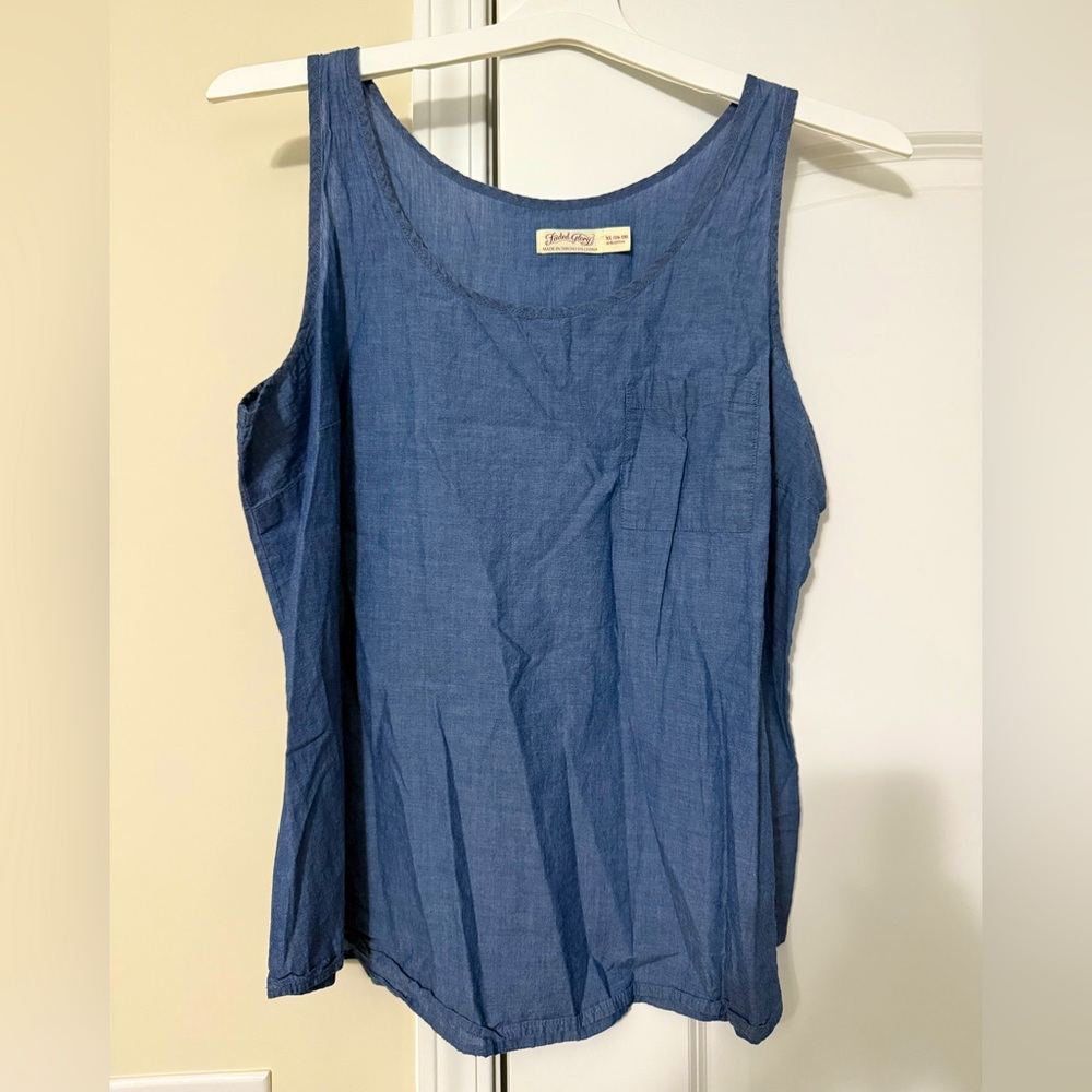 Faded Glory Denim Blue Tank Top